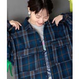 わんコレ柄ネルチェック×ボアシャツアウター | ScoLar | 詳細画像4