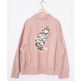 ネコ刺繍フェイクレザー×裏地ブルゾン | ScoLar | 詳細画像17 