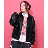 ネコ刺繍フェイクレザー×裏地ブルゾン | ScoLar | 詳細画像8 