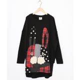 パッチワークラビルアップリケ裏毛チュニック | ScoLar | 詳細画像9 