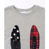 パッチワークラビルアップリケ裏毛チュニック | ScoLar | 詳細画像11 