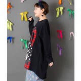 パッチワークラビルアップリケ裏毛チュニック | ScoLar | 詳細画像3 