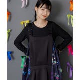 宇宙蝶柄×ジャージ生地 ジャンパースカート | ScoLar | 詳細画像2