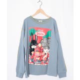 ブルー | ベリーパンケーキ柄 メロー加工プルオーバー | ScoLar