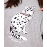 ネコ柄ミニ裏毛×起毛レース配色プルオーバー | ScoLar | 詳細画像7 