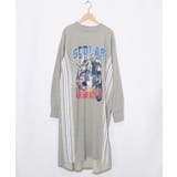 杢グレー | レースライン×ロック柄ミニ裏毛ワンピース | ScoLar