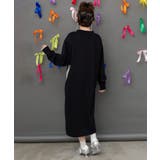 レースライン×ロック柄ミニ裏毛ワンピース | ScoLar | 詳細画像4 