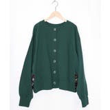 裾蝶刺繍2wayミニ裏毛カーディガン | ScoLar | 詳細画像12 