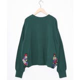 裾蝶刺繍2wayミニ裏毛カーディガン | ScoLar | 詳細画像13 