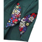 裾蝶刺繍2wayミニ裏毛カーディガン | ScoLar | 詳細画像14 