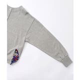 裾蝶刺繍2wayミニ裏毛カーディガン | ScoLar | 詳細画像16 