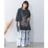 パッチワークウサギ柄ヴィンテージ風プルオーバー | ScoLar | 詳細画像1 