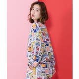 わんorにゃんスタンプ柄 ワッシャーシャツ | ScoLar | 詳細画像3 