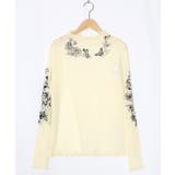 アンティーク風花蝶プリント ソフトチュールインナー | ScoLar | 詳細画像7 