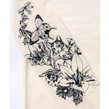 アンティーク風花蝶プリント ソフトチュールインナー | ScoLar | 詳細画像8 