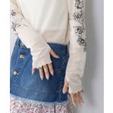 アンティーク風花蝶プリント ソフトチュールインナー | ScoLar | 詳細画像6 