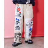 ベージュ | アップリケ×刺繍デニムorツイルパンツ | ScoLar