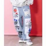 オフホワイト | アップリケ×刺繍デニムorツイルパンツ | ScoLar