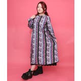 ストライプ総柄前開きシャツワンピース | ScoLar | 詳細画像4 