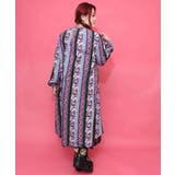 ストライプ総柄前開きシャツワンピース | ScoLar | 詳細画像5 