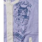 チョーク風柄裏毛×綿ツイル異素材切替カーディガン | ScoLar | 詳細画像15 