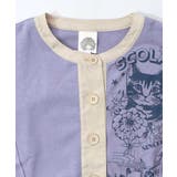 チョーク風柄裏毛×綿ツイル異素材切替カーディガン | ScoLar | 詳細画像16 