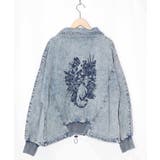 ヴィンテージ風ネコ刺繍デニムジャケット | ScoLar | 詳細画像11 