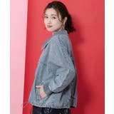 ヴィンテージ風ネコ刺繍デニムジャケット | ScoLar | 詳細画像4 