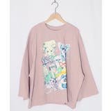 ピンク | ラメ入りわんにゃん柄裏毛プルオーバー | ScoLar