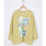 イエロー | ラメ入りわんにゃん柄裏毛プルオーバー | ScoLar