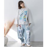 ラメ入りわんにゃん柄裏毛プルオーバー | ScoLar | 詳細画像1 