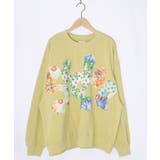 イエロー | スカラー総柄ロゴアップリケ裏毛プルオーバー | ScoLar