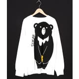 オフホワイト | くま吉くんとアヒル柄ロンT | ScoLar