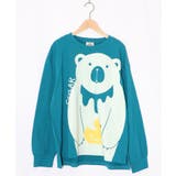 グリーン | くま吉くんとアヒル柄ロンT | ScoLar