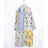 パッチワーク風総柄シャツワンピース | ScoLar | 詳細画像12 