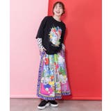 レトロスカーフ柄ワッシャー加工スカート | ScoLar | 詳細画像1 