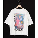 オフホワイト | スカラールーム柄Tシャツ | ScoLar