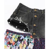 デニム×パッチワーク風 異素材切替2wayスカート | ScoLar | 詳細画像21 