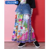 デニム×パッチワーク風 異素材切替2wayスカート | ScoLar | 詳細画像11 
