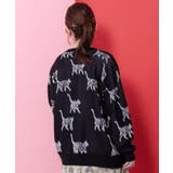 ネコスカラーUVジャガードカーディガン | ScoLar | 詳細画像4 