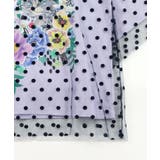 ドットチュール重ね花ネコ柄Tシャツ | ScoLar | 詳細画像16