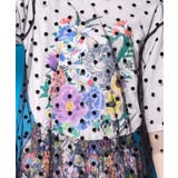 ドットチュール重ね花ネコ柄Tシャツ | ScoLar | 詳細画像6