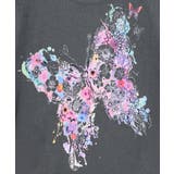 水彩タッチ花蝶プリントTシャツ | ScoLar | 詳細画像10 