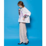 水彩タッチ花蝶プリントTシャツ | ScoLar | 詳細画像3 