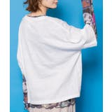 水彩タッチ花蝶プリントTシャツ | ScoLar | 詳細画像5 