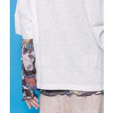 水彩タッチ花蝶プリントTシャツ | ScoLar | 詳細画像6 