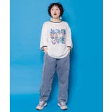 カラフルポップ柄ローズジャガードTシャツ | ScoLar | 詳細画像1