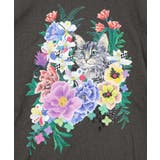 ソフトチュール×花ネコ柄 レイヤード風プルオーバー | ScoLar | 詳細画像4