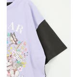 花ネコピクニック柄配色Tシャツ | ScoLar | 詳細画像17