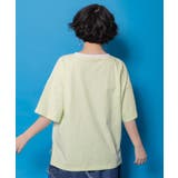 花ネコピクニック柄配色Tシャツ | ScoLar | 詳細画像4